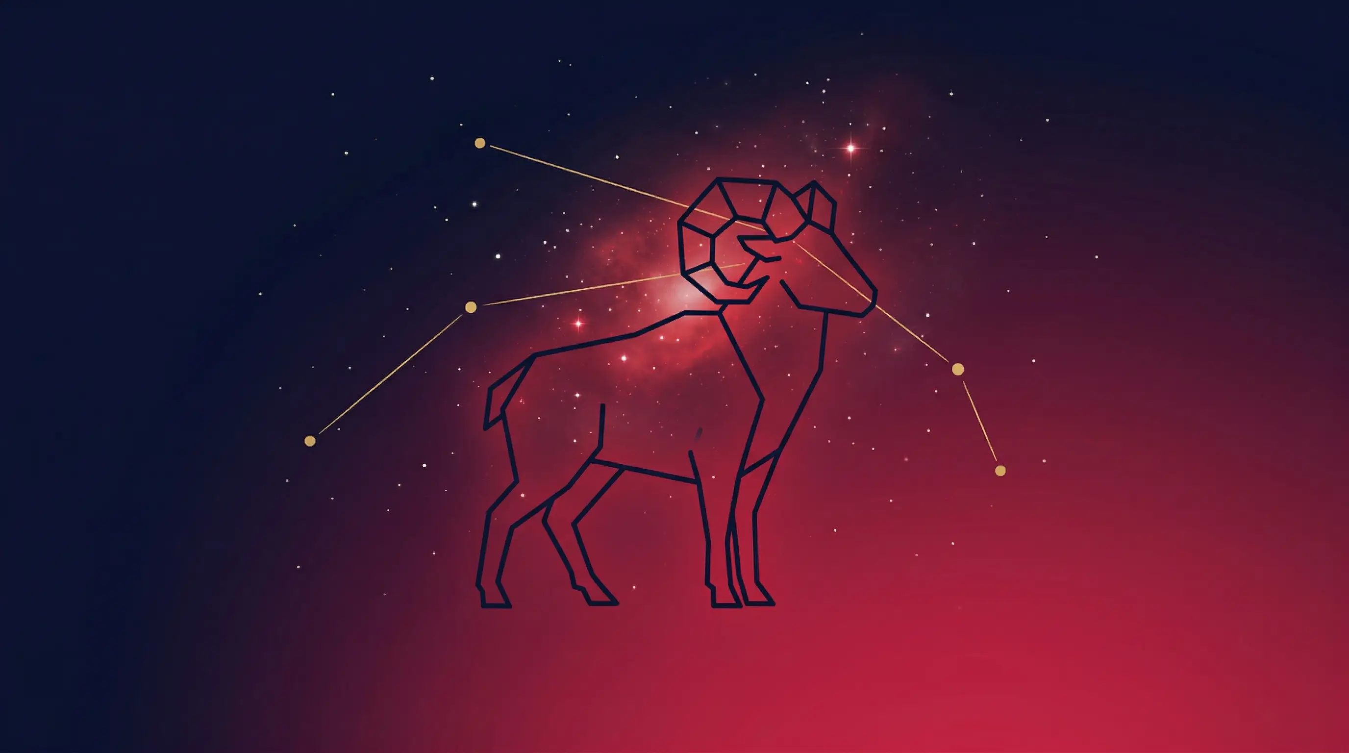 Aries zodiac sign illustration
