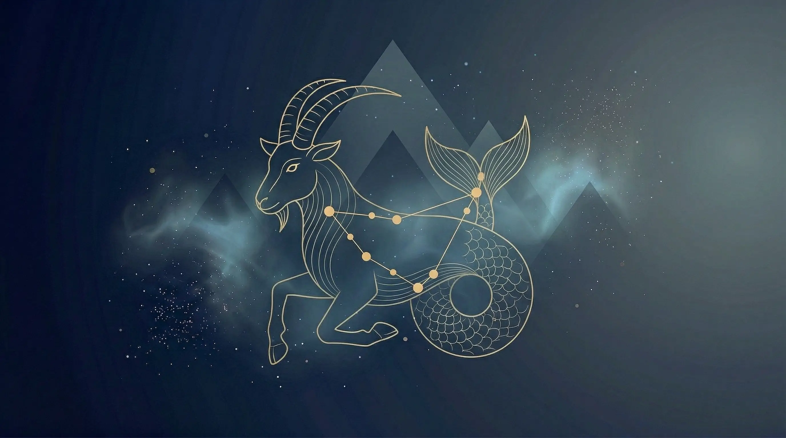 Capricorn zodiac sign illustration