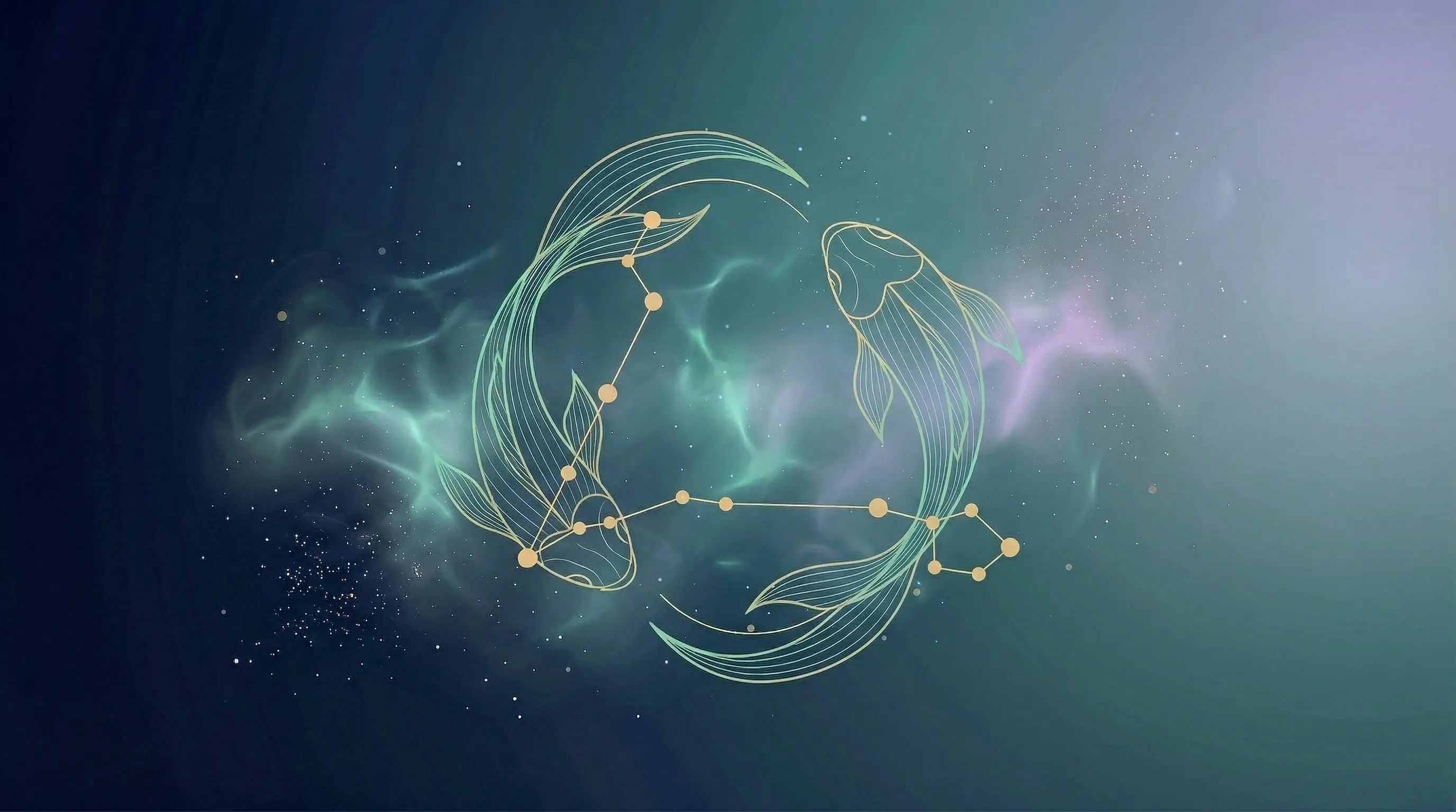 Pisces zodiac sign illustration