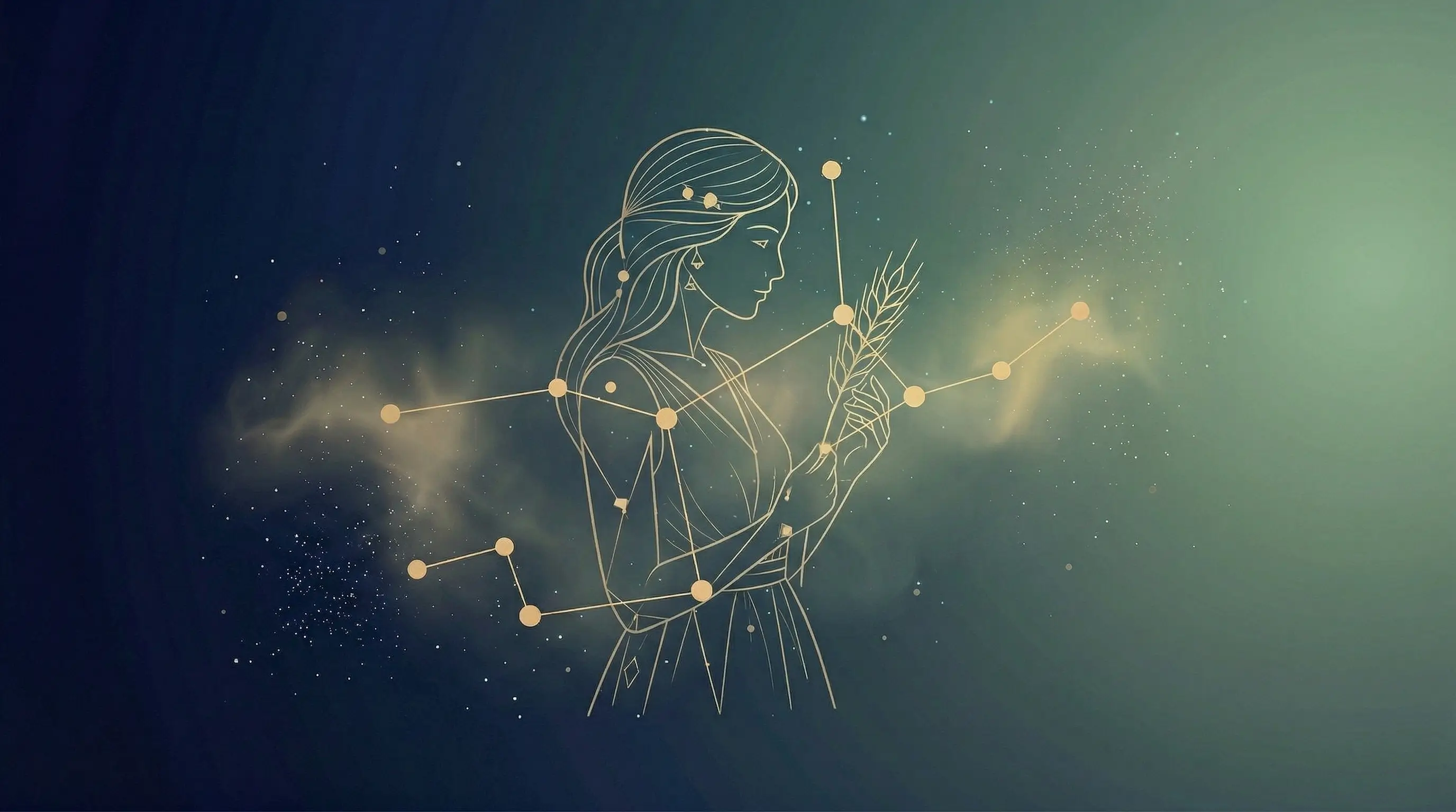 Virgo zodiac sign illustration